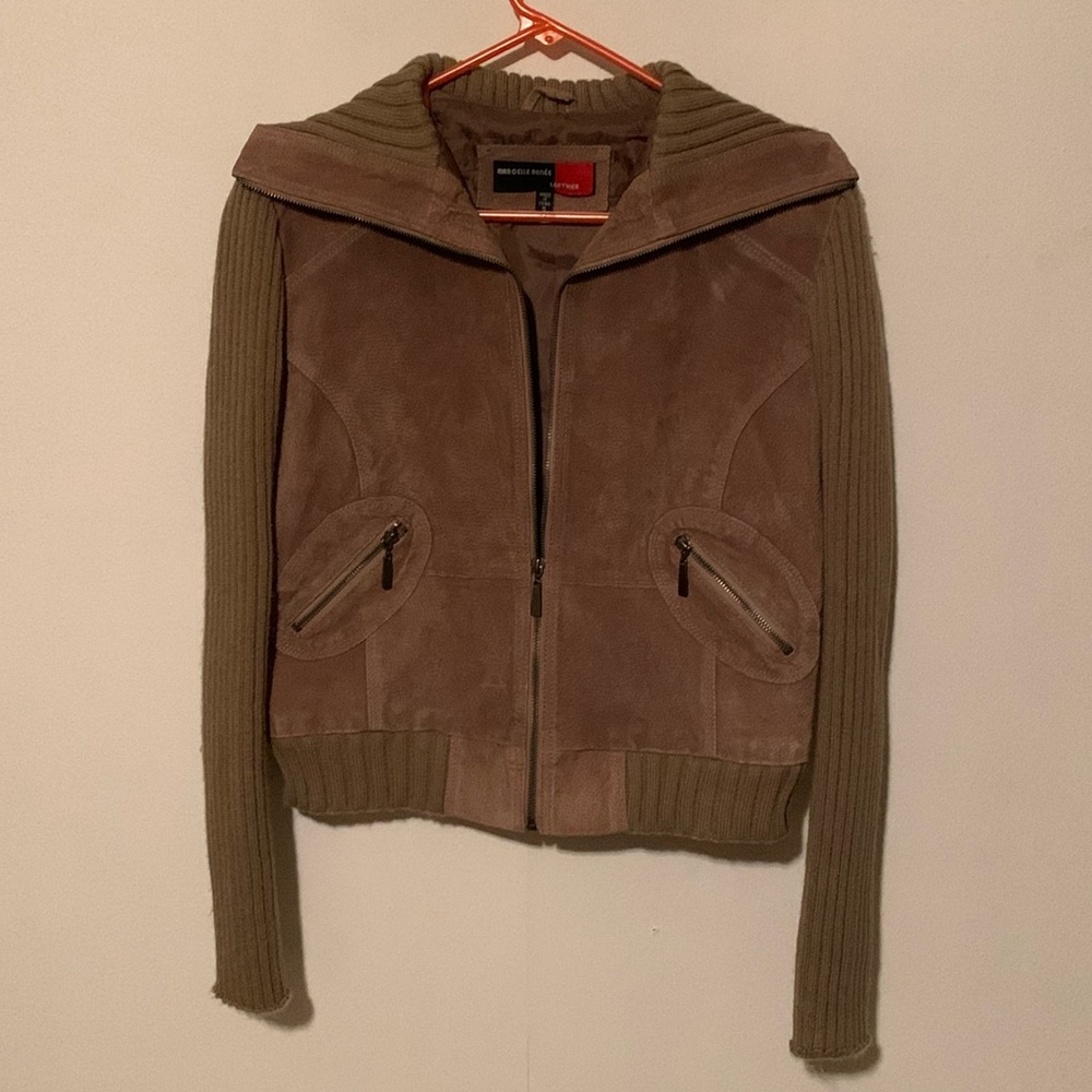 Marcelle Renee Women’s Leather/Knit Jacket